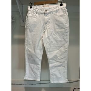 Levi's Women's Classic Capri‎ Floral Embroidered Jeans White Size 29